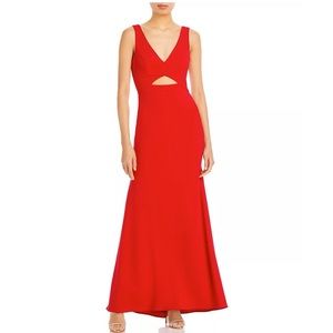 Aqua V-neck cut out dress